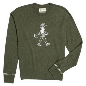 New draw & fade olive golf girl sweater!
